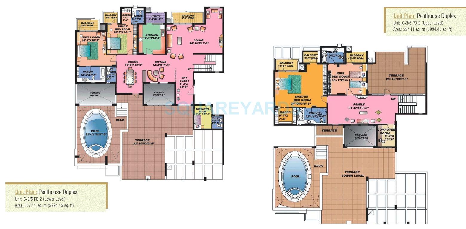 4 BHK 5994 Sq. Ft. Penthouse