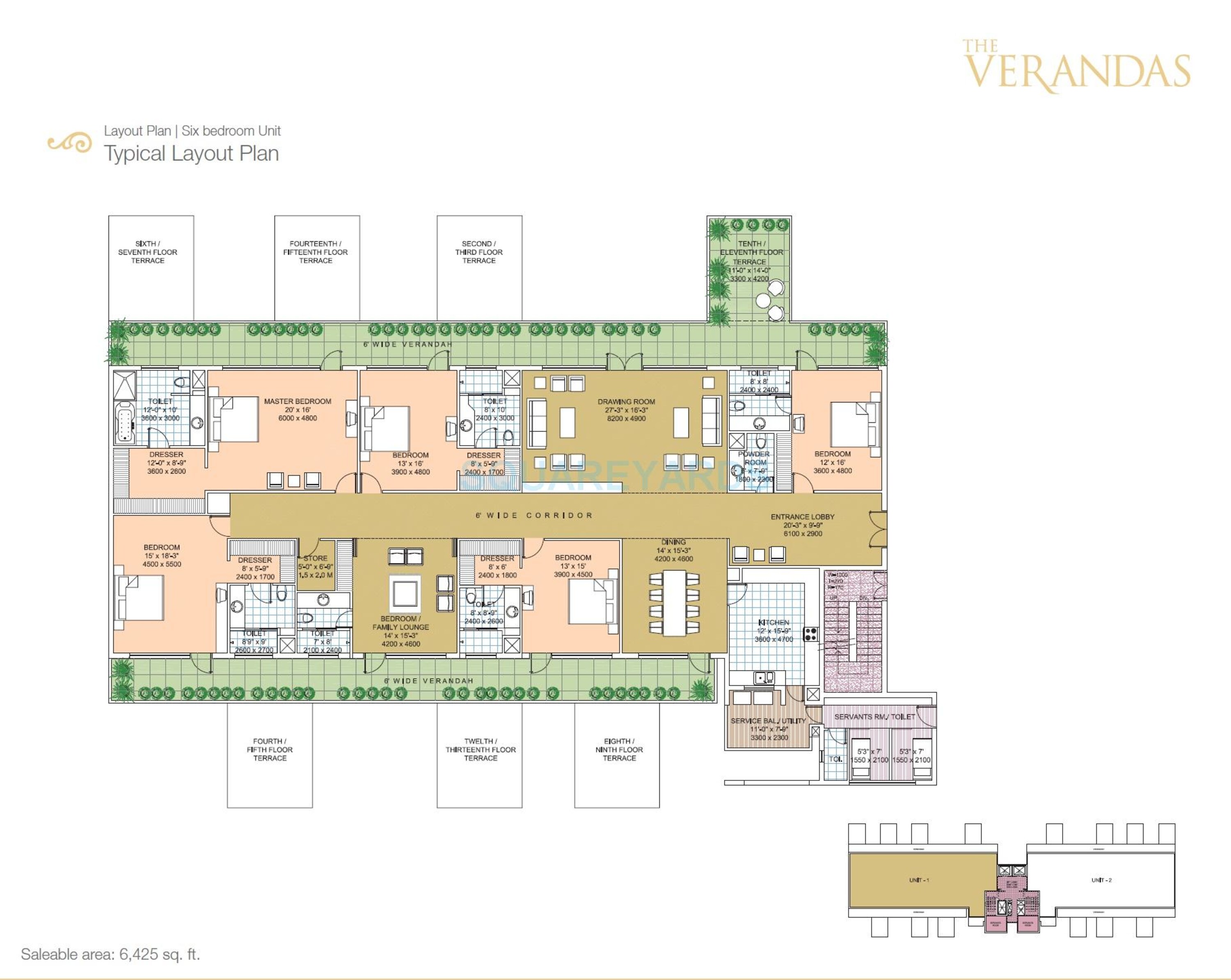 salcon the verandas apartment typical 6bhk sq 6425sqft 1