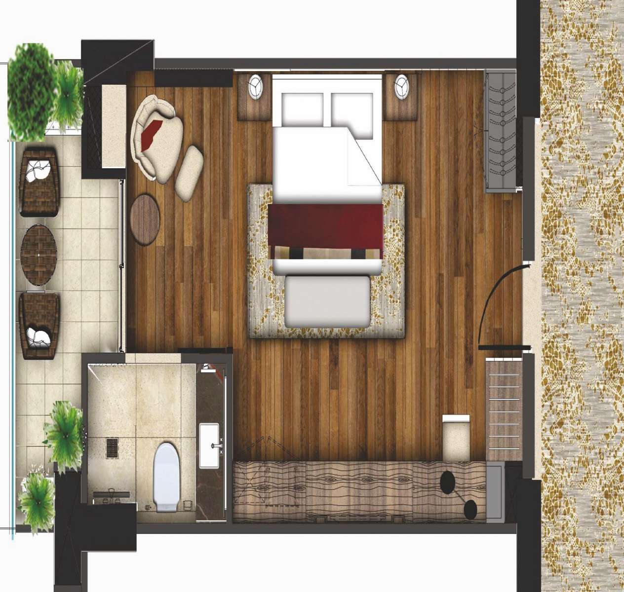 671 Sq. Ft. Studio in Satya Element One Service Apartment