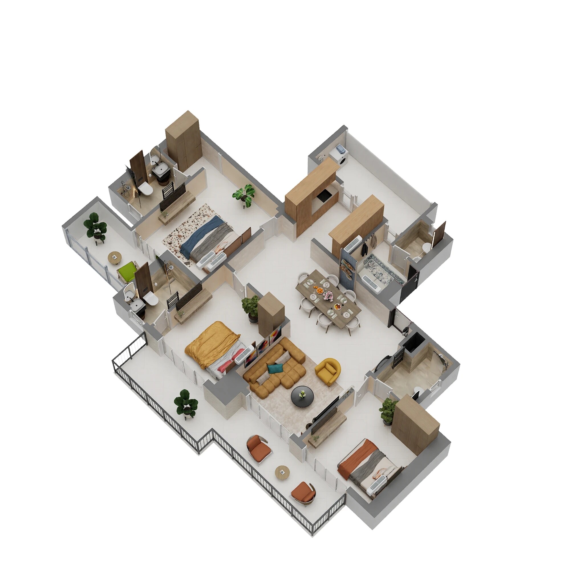 3 BHK 2180 Sq. Ft. Apartment