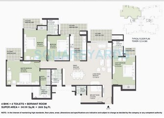 4 BHK Apartment For Rent in Satya The Hermitage Sector 103 Gurgaon  8007763