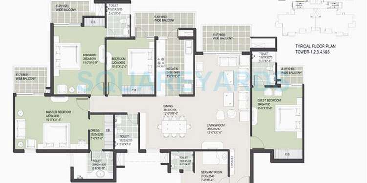 satya the hermitage apartment 4bhk sq 2605sqft 1