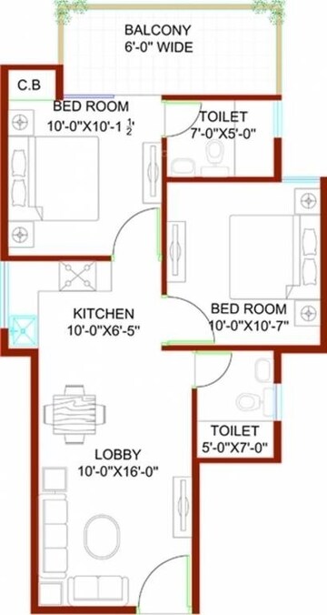  2 BHK Apartment at SG Andour Heights, Sector 71 – for Rent