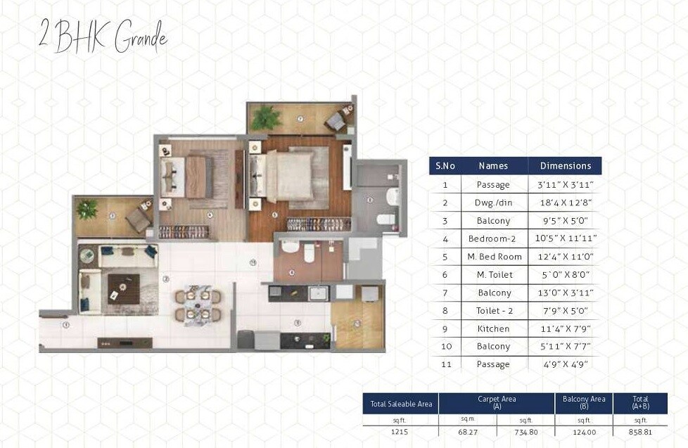 2 BHK Apartment at Shapoorji Pallonji Joyville Gurgaon, Sector 102 – for Sale