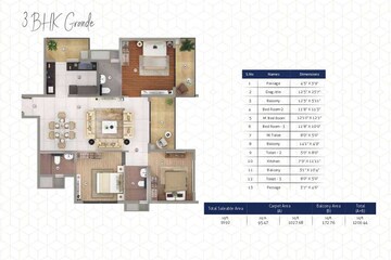  3 BHK Apartment at Shapoorji Pallonji Joyville Gurgaon, Sector 102 – for Sale