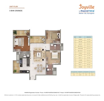 3 BHK Apartment For Rent in Shapoorji Pallonji Joyville Phase 2 Sector 102 Gurgaon  7576585