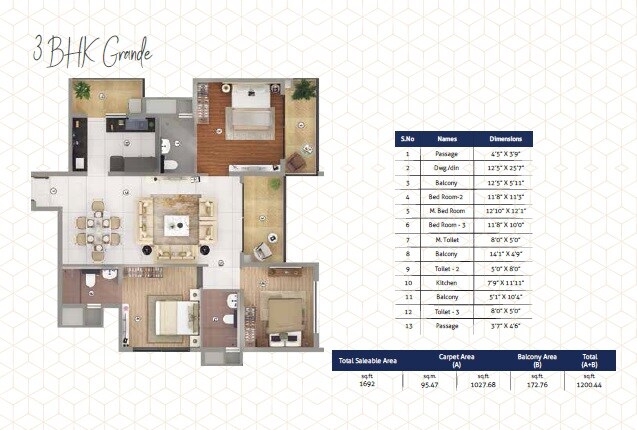 Other, shapoorji-pallonji-joyville-phase-3 3 Bedroom 1027 Sq.Ft. Apartment In Sector 102 Gurgaon 9378201