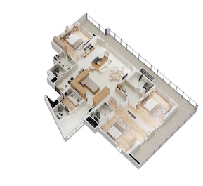 3 BHK 2900 Sq. Ft. Apartment in Shapoorji Pallonji The Dualis