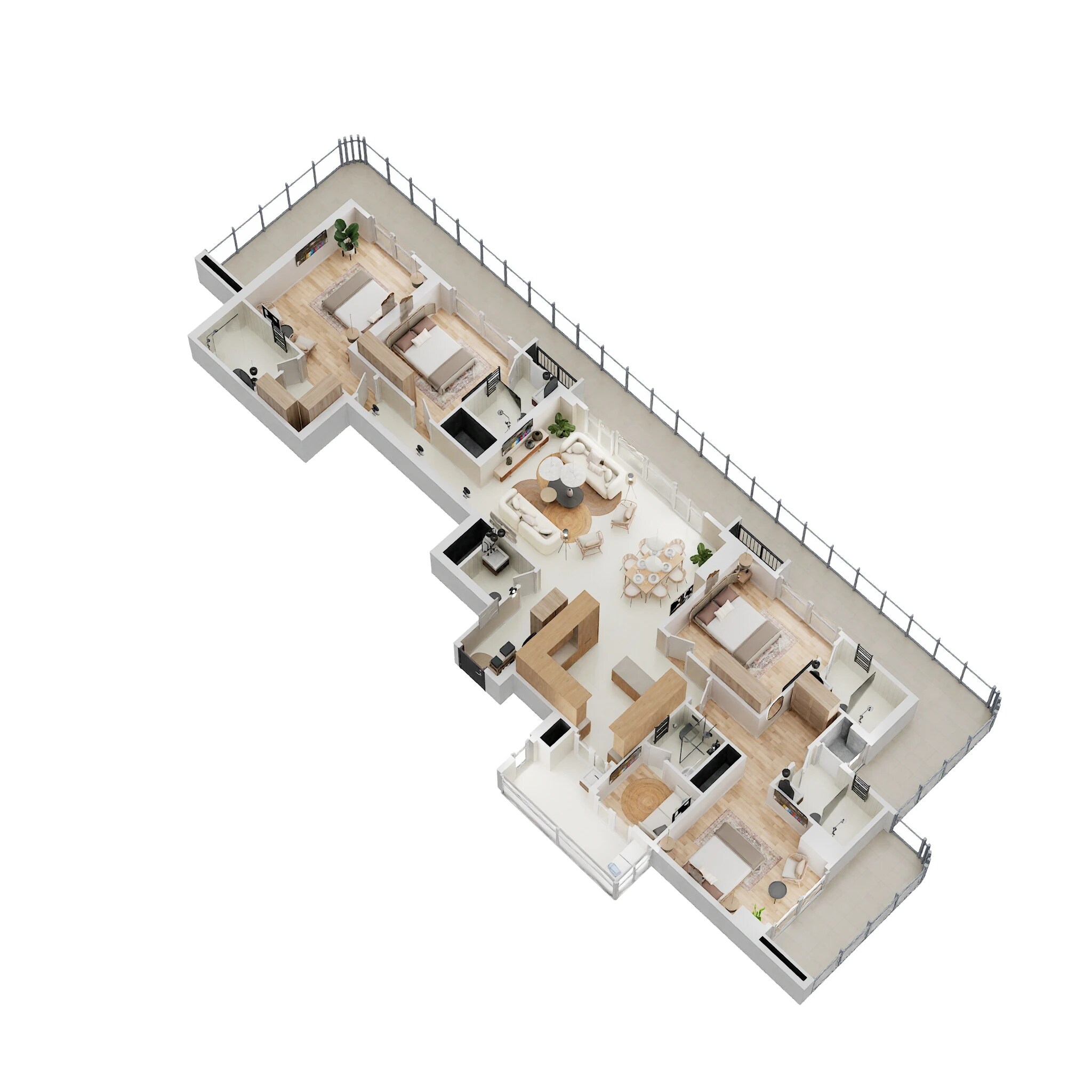 4 BHK 3315 Sq. Ft. Apartment