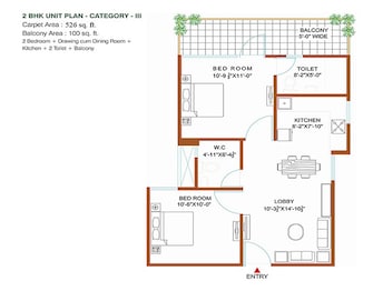 2 BHK Apartment For Rent in Shree Vardhman Green Court Sector 90 Gurgaon  8146262