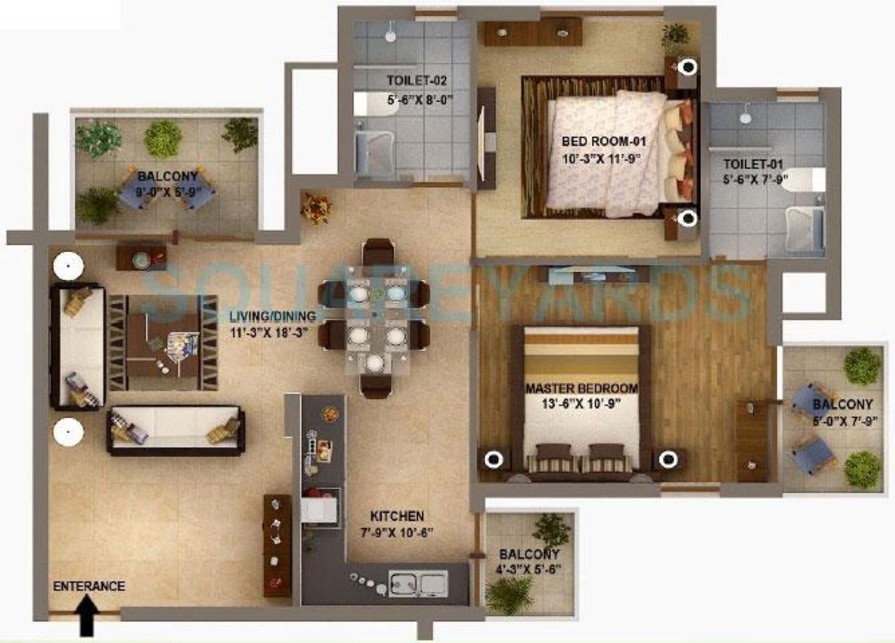 sidhartha estella apartment 2bhk 1255sqft 1
