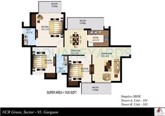 3 BHK Apartment For Resale in Sidhartha NCR Green Sector 95 Gurgaon  7556177