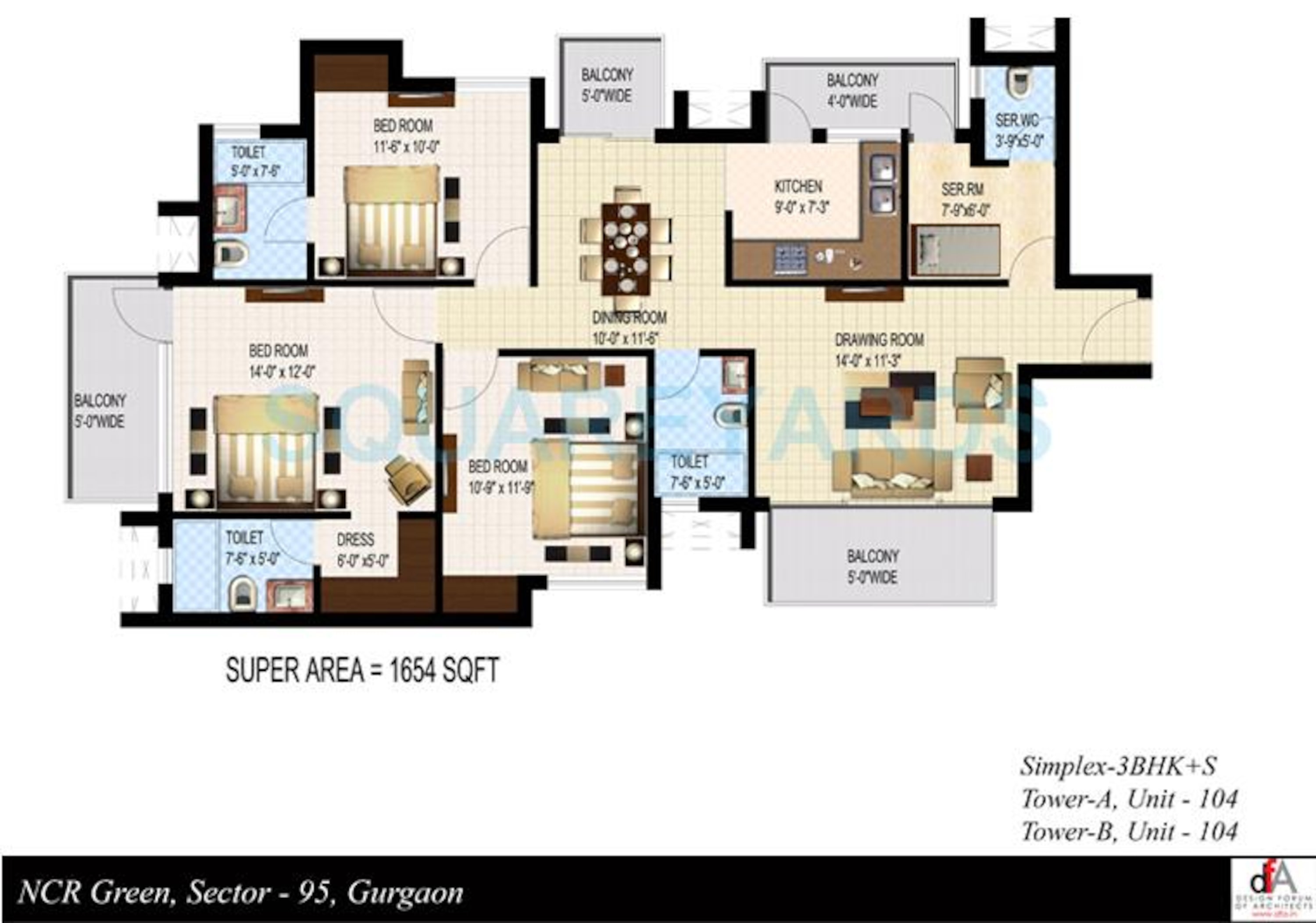 sidhartha ncr green apartments apartment 3bhk sq 1654sqft 1