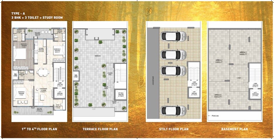3 BHK 1525 Sq. Ft. Apartment