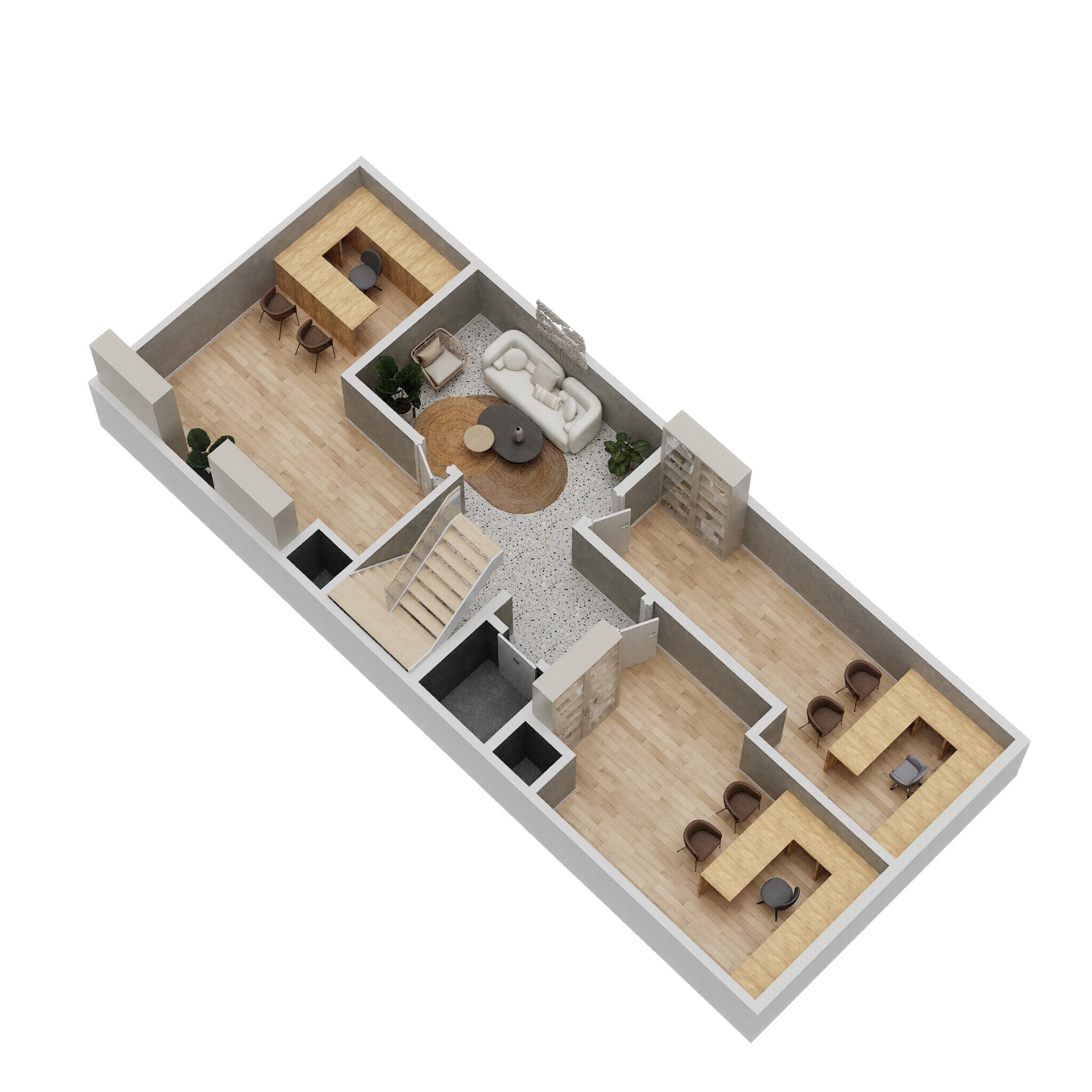 Floor plan of 2 BHK 1261 Sq. Ft. Ind Floor in Signature Global City 81, Gurgaon