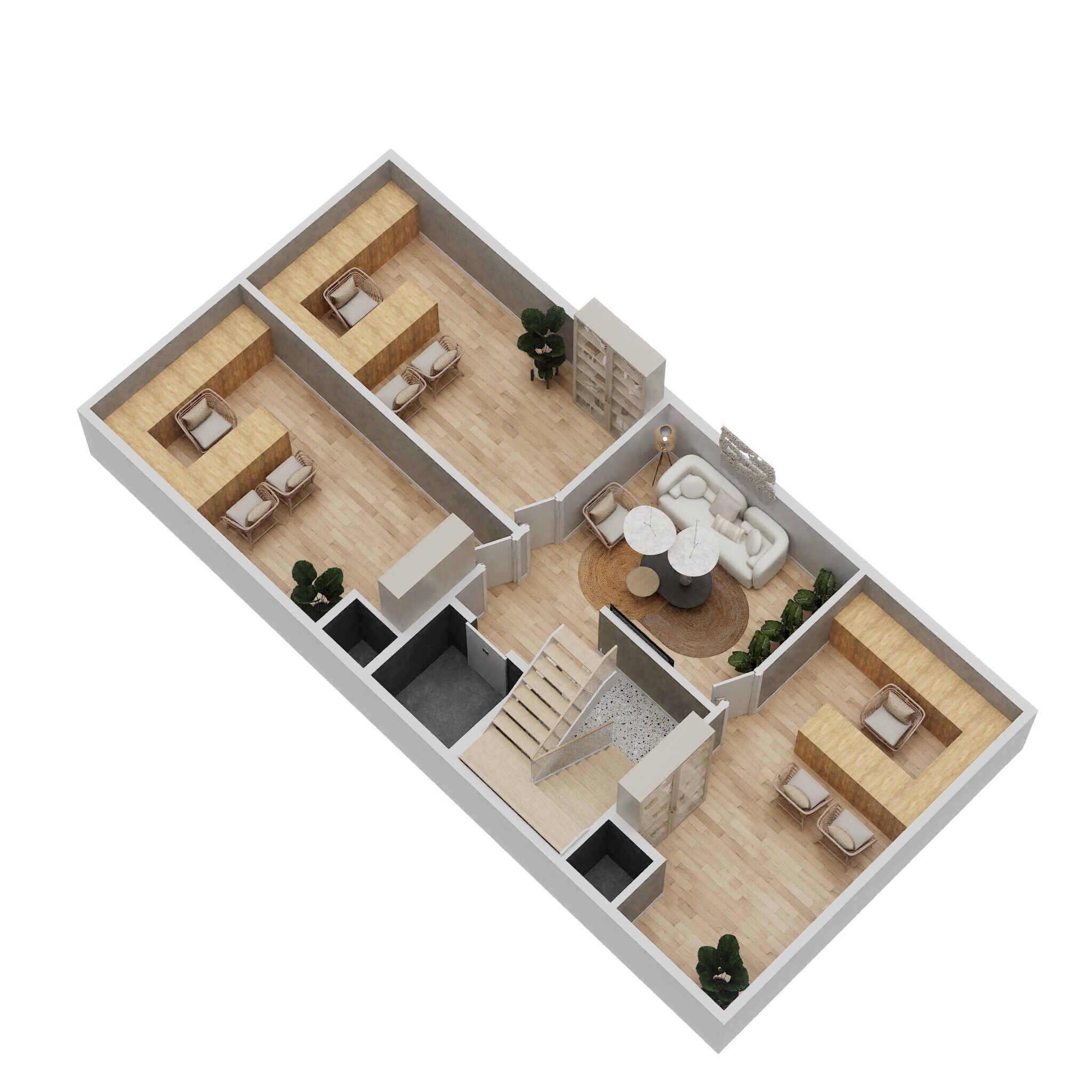 Floor plan of 2 BHK 1185 Sq. Ft. Ind Floor in Signature Global City 81, Gurgaon