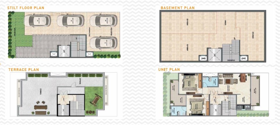 Floor plan of 2 BHK 1197 Sq. Ft. Ind Floor in Signature Global City 92, Gurgaon