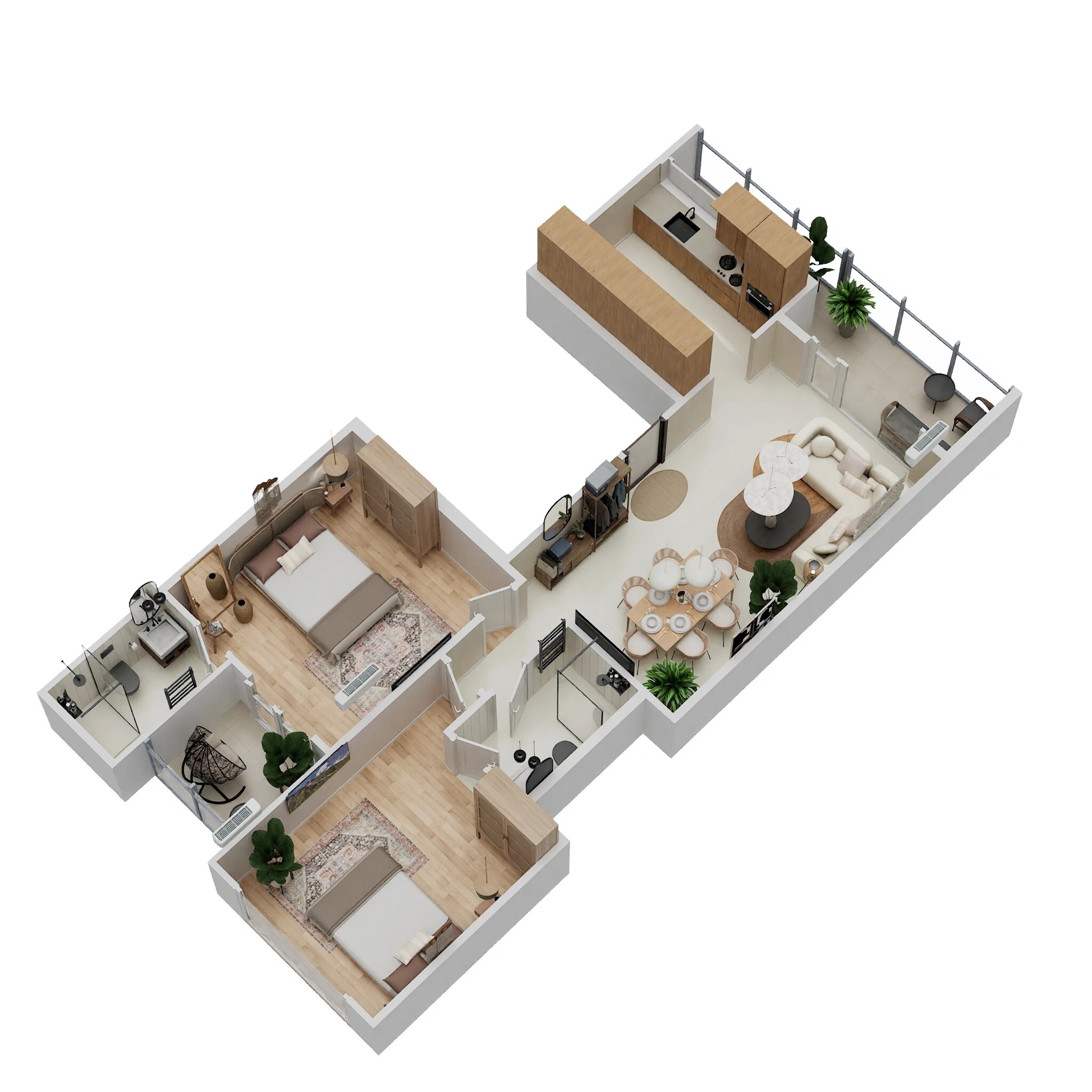 2 BHK 1128 Sq. Ft. Apartment