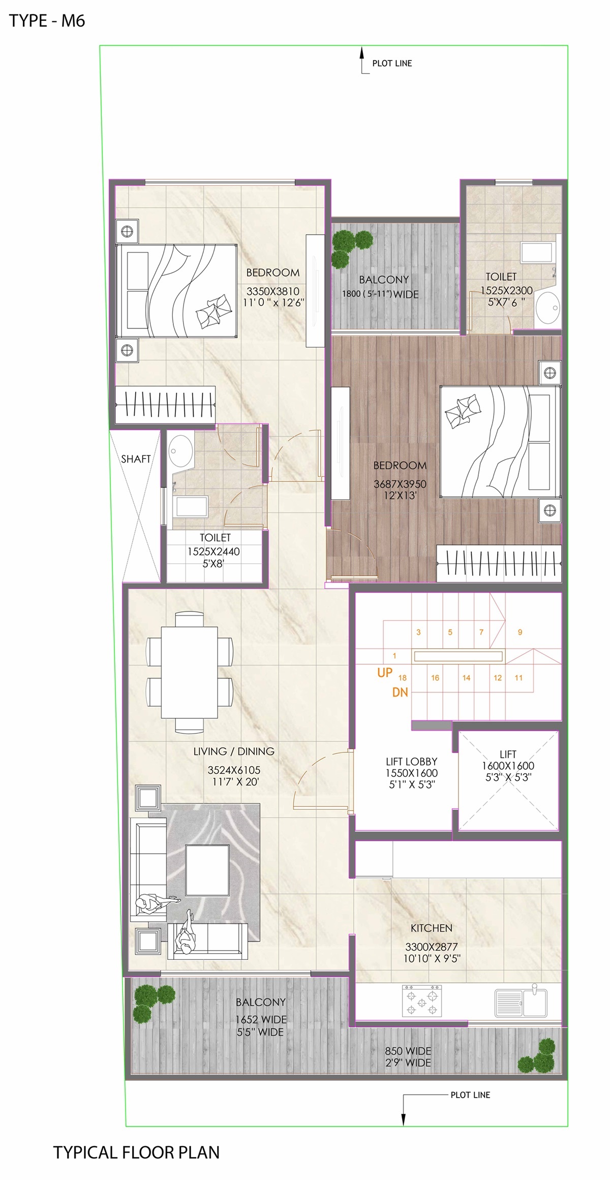 2 BHK 1128 Sq. Ft. Apartment in Signature Global Daxin Vistas