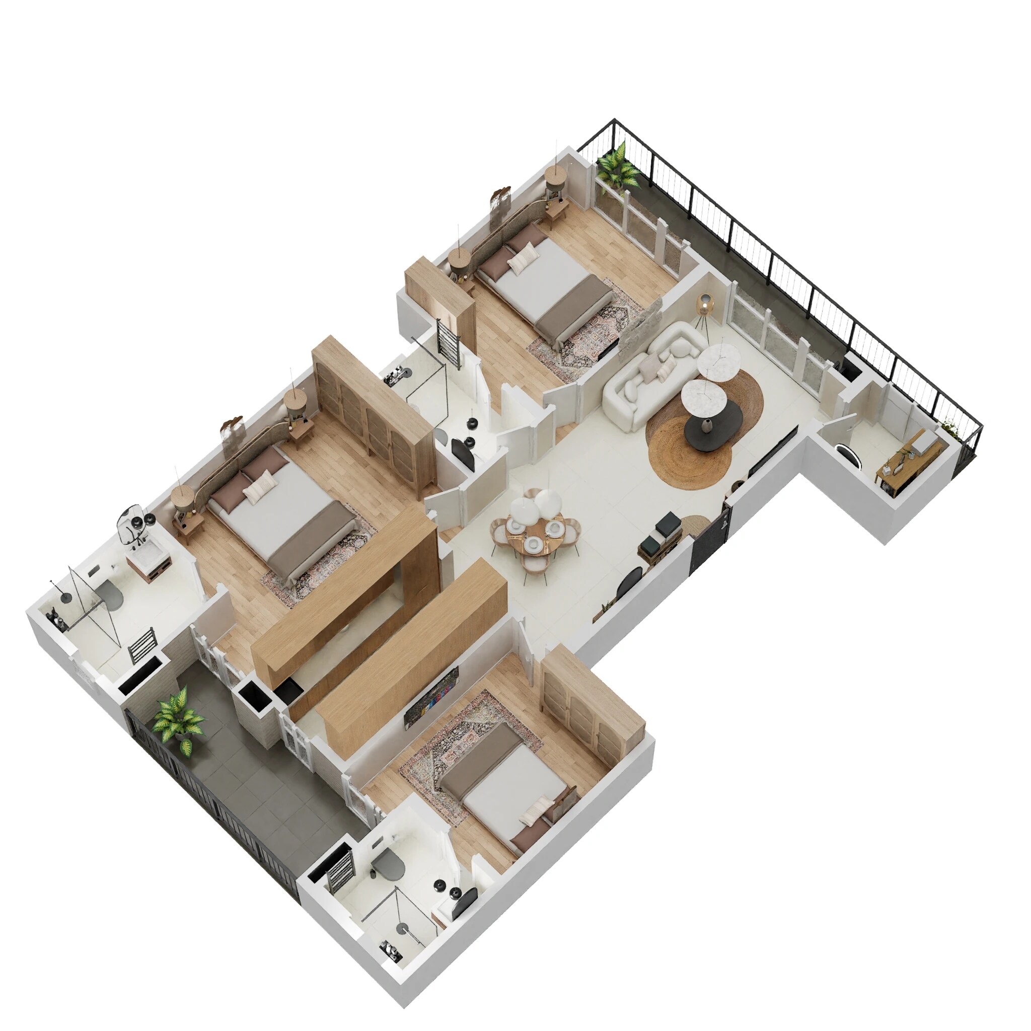 3 BHK 1330 Sq. Ft. Apartment