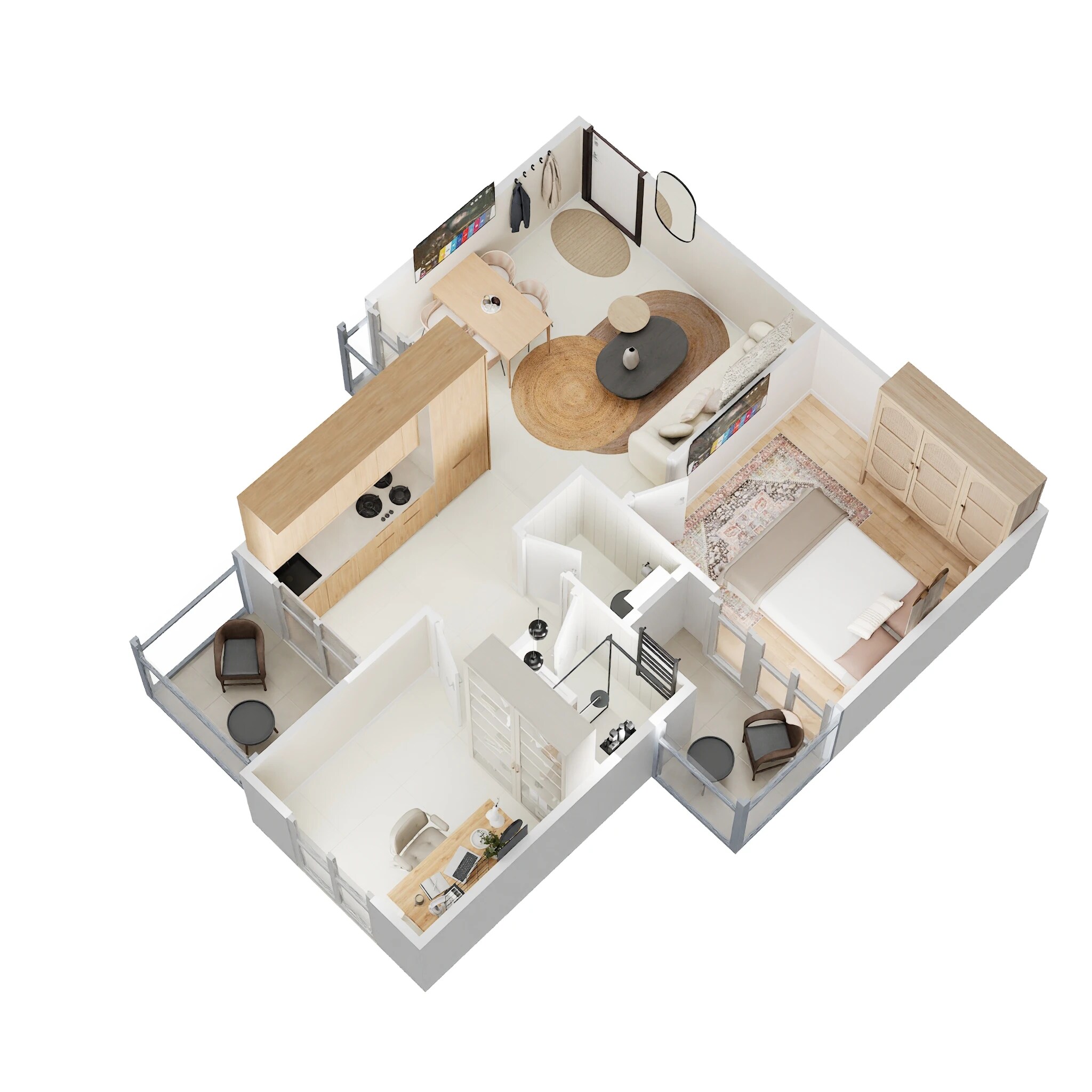 Floor plan of 1 BHK 484 Sq. Ft. Apartment in Signature Global Imperial, Gurgaon