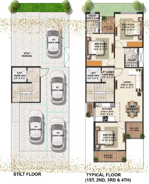  3 BHK Apartment at Signature Global Park 4 and 5, Sohna Sector 34 – for Sale