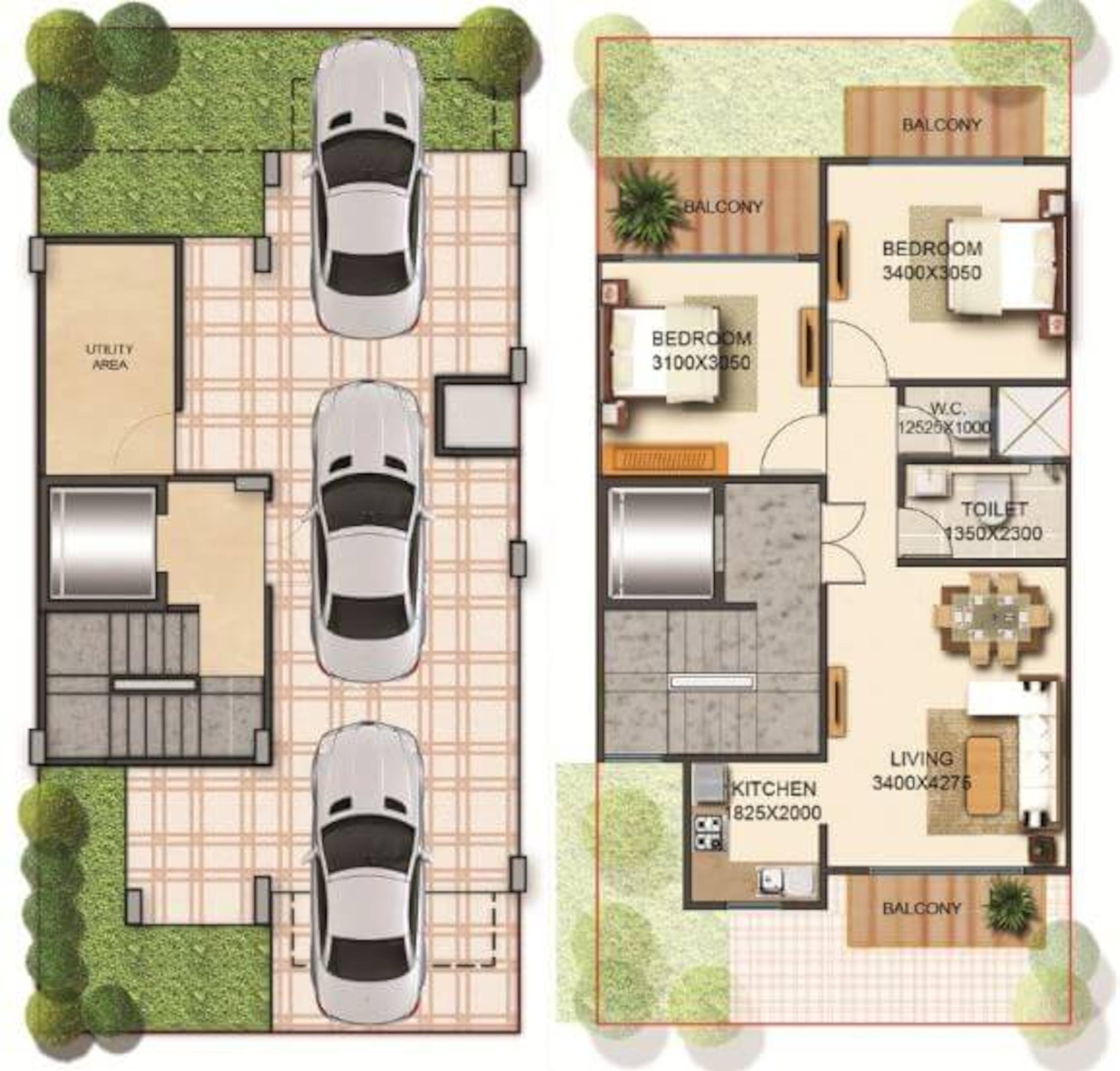 signature global park ind floor 2bhk 514sqft 1
