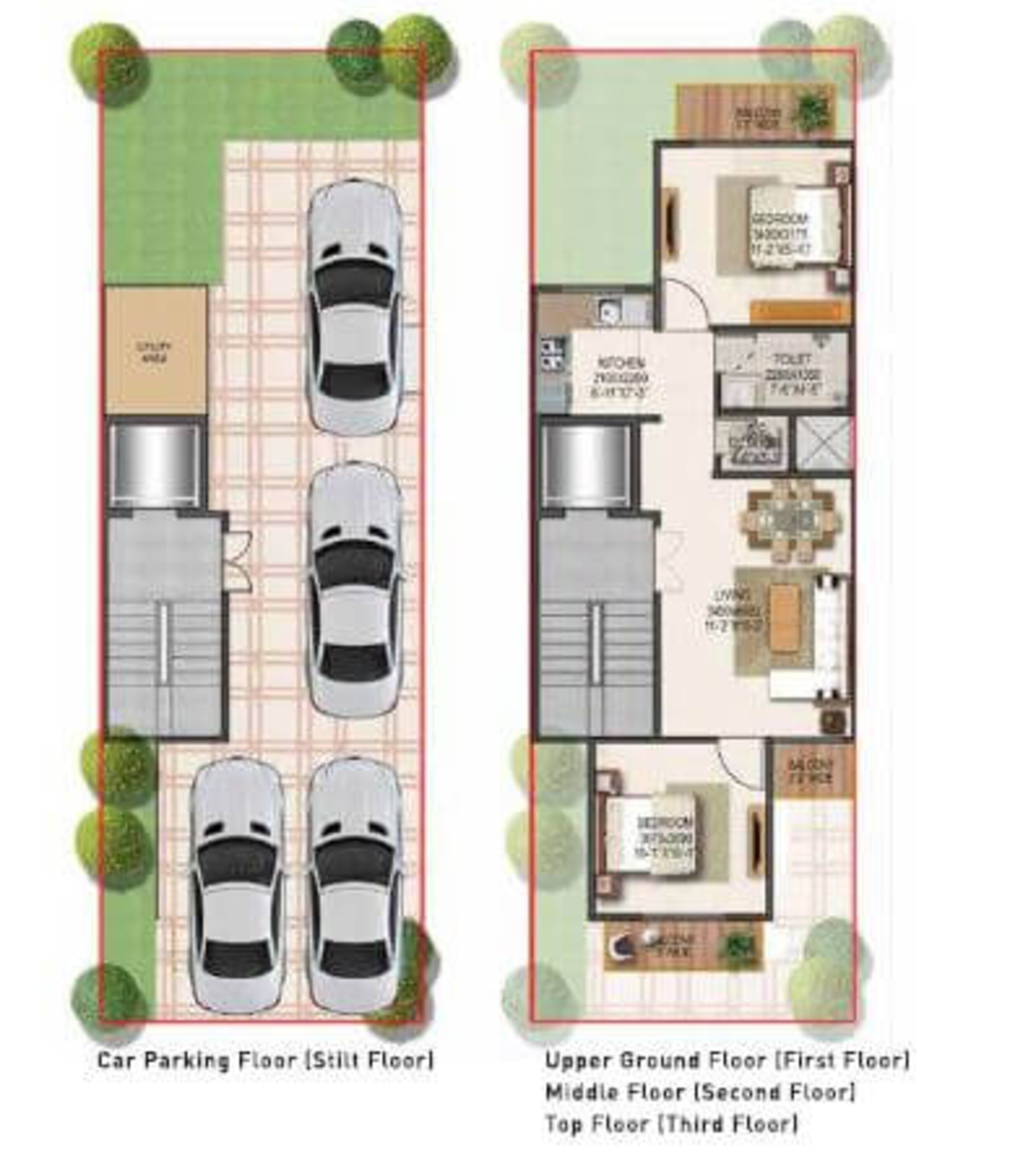 signature global park ind floor 2bhk 528sqft 1