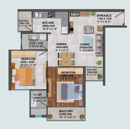  2 BHK Apartment at Signature Global Proxima, Sector 89 – for Rent