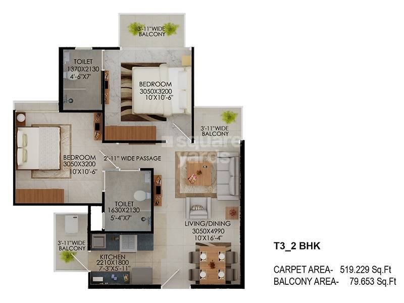 Other, signature-global-the-millennia 2 Bedroom 519 Sq.Ft. Apartment In Sector 37d Gurgaon 6534865