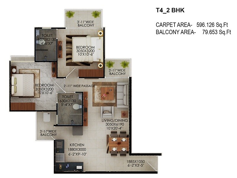 Other, sector 37d 2 Bedroom 596 Sq.Ft. Apartment In Sector 37d Gurgaon 7059340