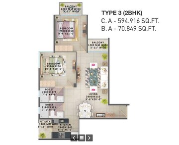  2 BHK Apartment at Signature Orchard Avenue 2, Hayatpur – for Sale