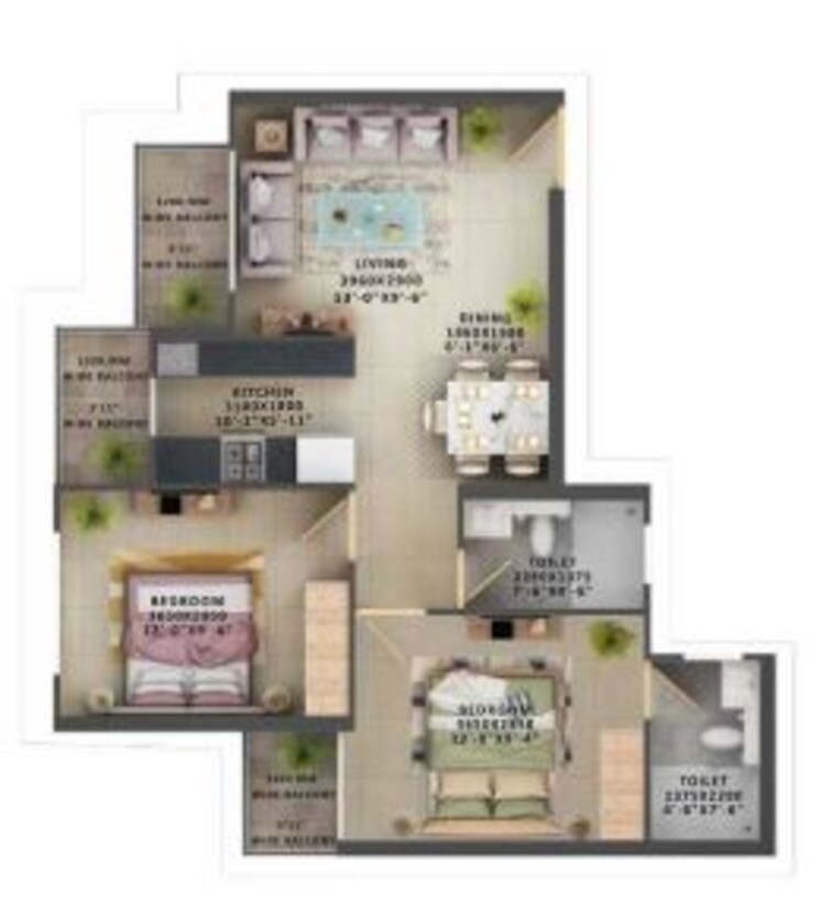 Other, signature-the-millennia-2 2 Bedroom 603 Sq.Ft. Apartment In Garoli Kalan Gurgaon 9156229