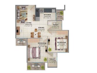 2 BHK Apartment For Resale in Signature The Millennia 3 Sector 37d Gurgaon  7249444