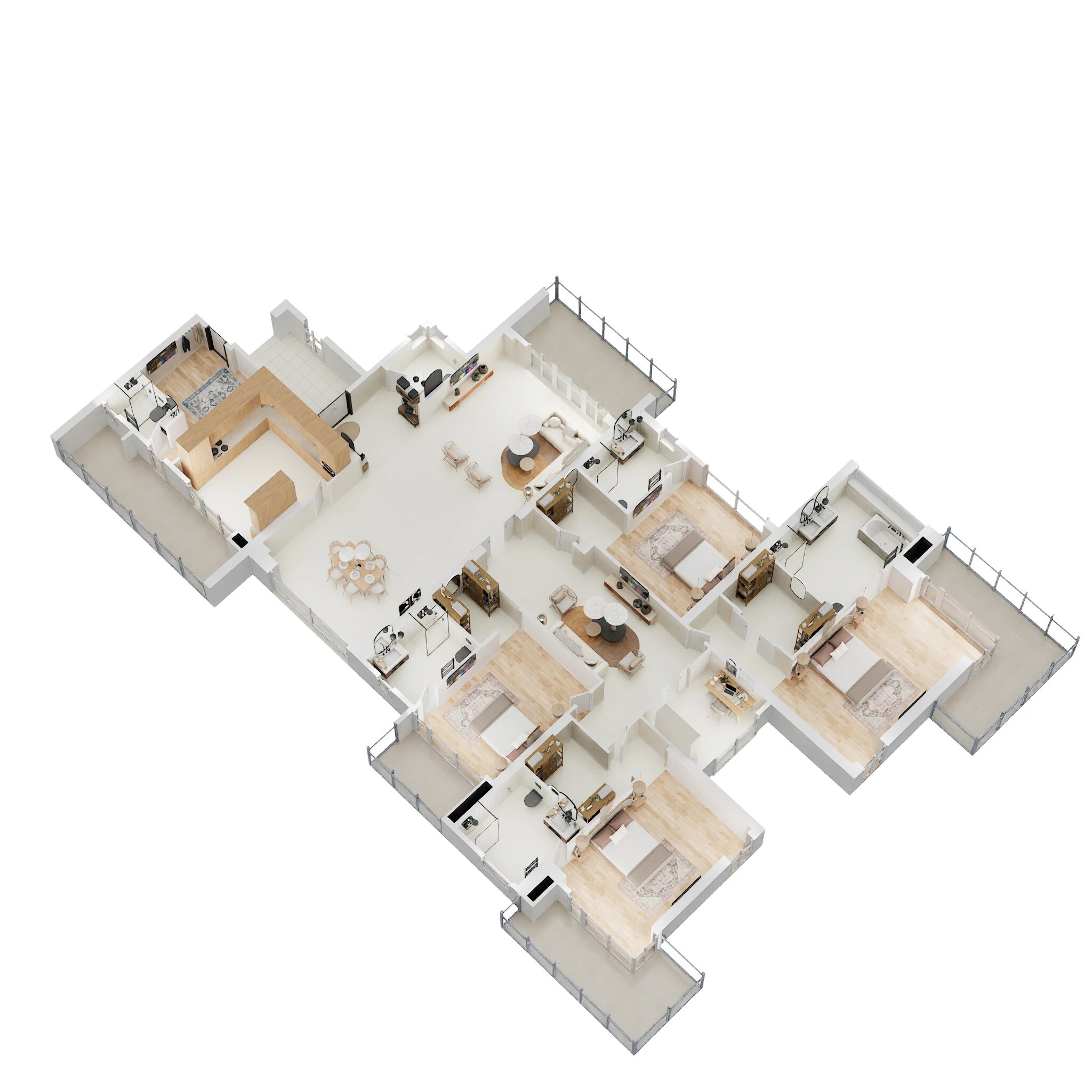 Floor plan of 4 BHK 4800 Sq. Ft. Apartment in Silverglades The Legacy, Gurgaon