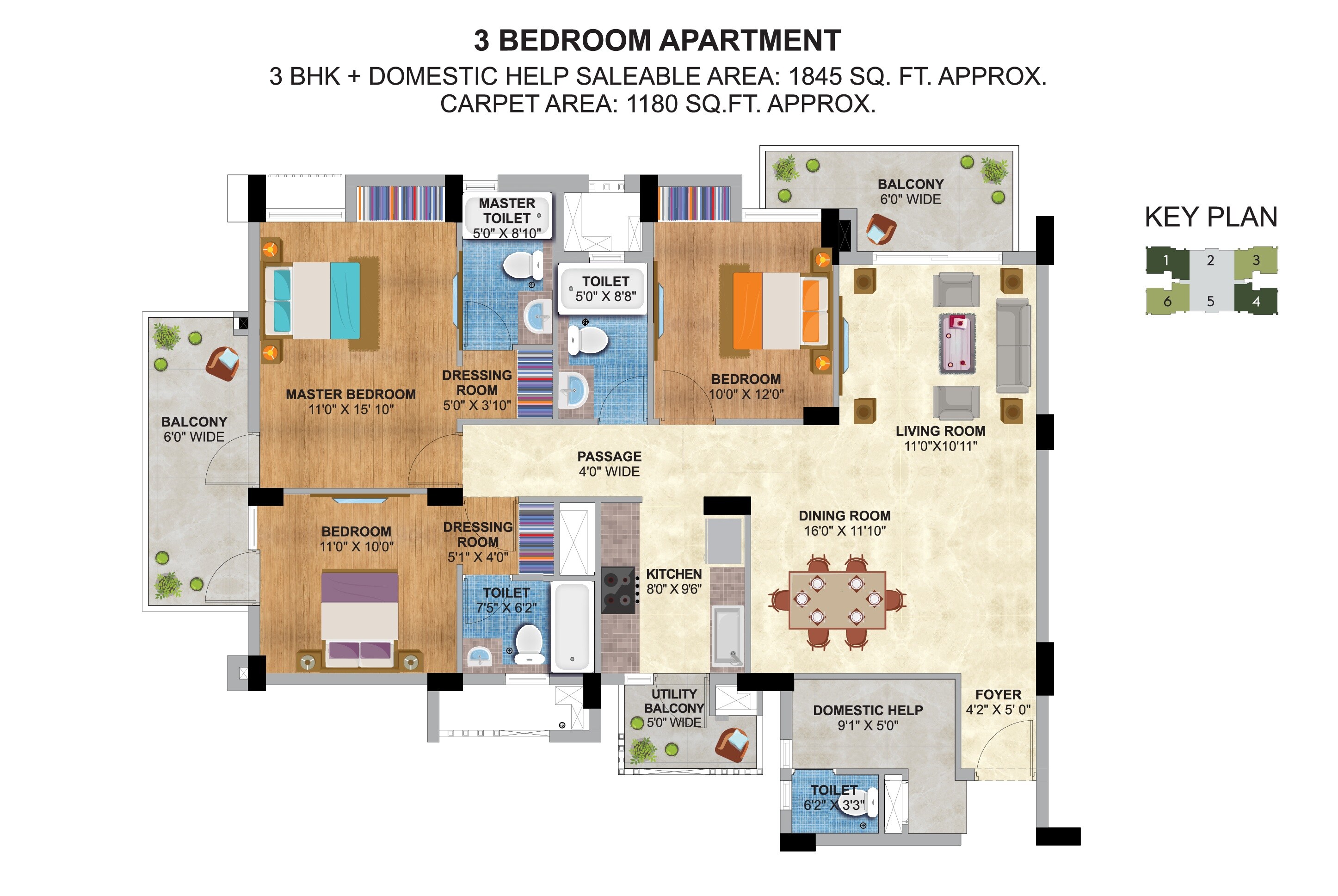  3 BHK Apartment at Silverglades The Melia, Sohna Sector 33 – for Sale
