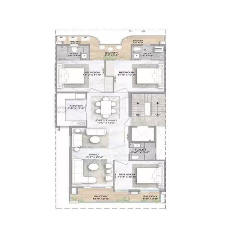 Other, smart-world-orchard 3 Bedroom 1630 Sq.Ft. Apartment In Sector 61 Gurgaon 8786251