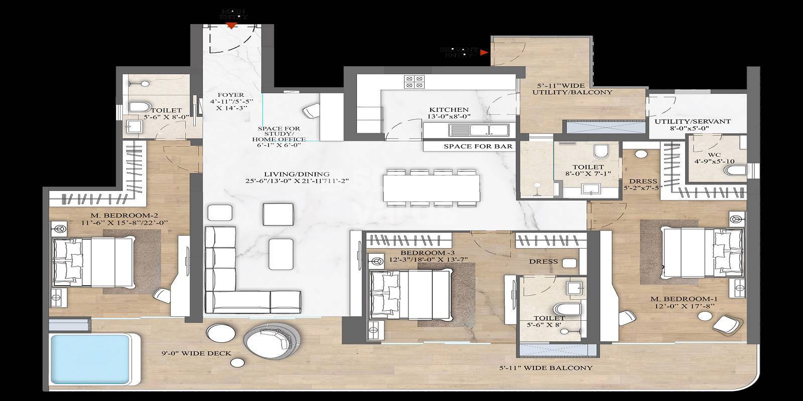 Other, smart-world-the-edition 3 Bedroom 3035 Sq.Ft. Apartment In Sector 66 Gurgaon 8039564