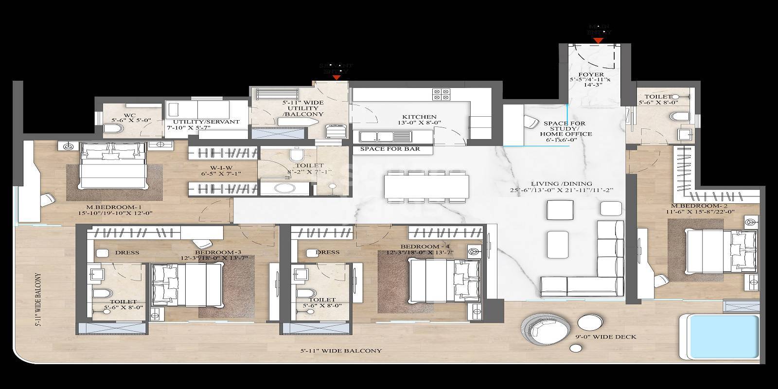 Other, smart-world-the-edition 4 Bedroom 3660 Sq.Ft. Apartment In Sector 66 Gurgaon 7672620