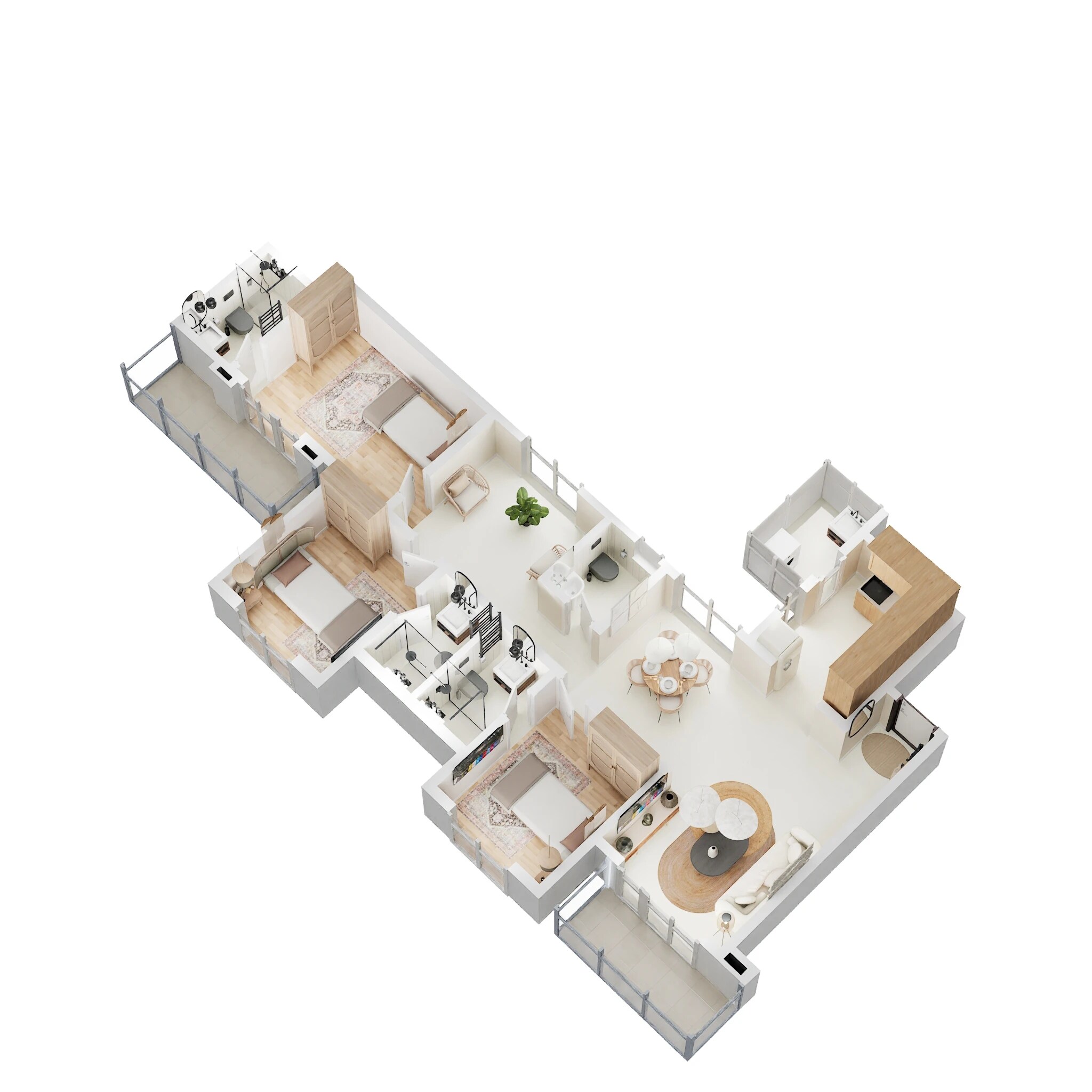 3 BHK 2002 Sq. Ft. Apartment