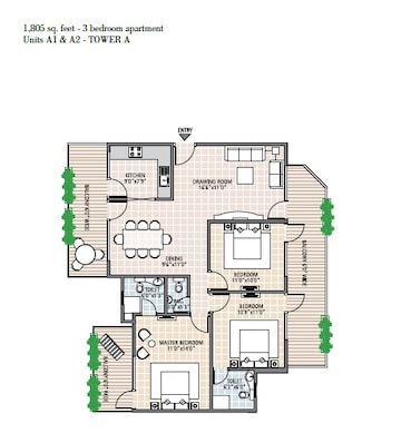  3 BHK Apartment at Solutrean Caladium, Sector 109 – for Sale