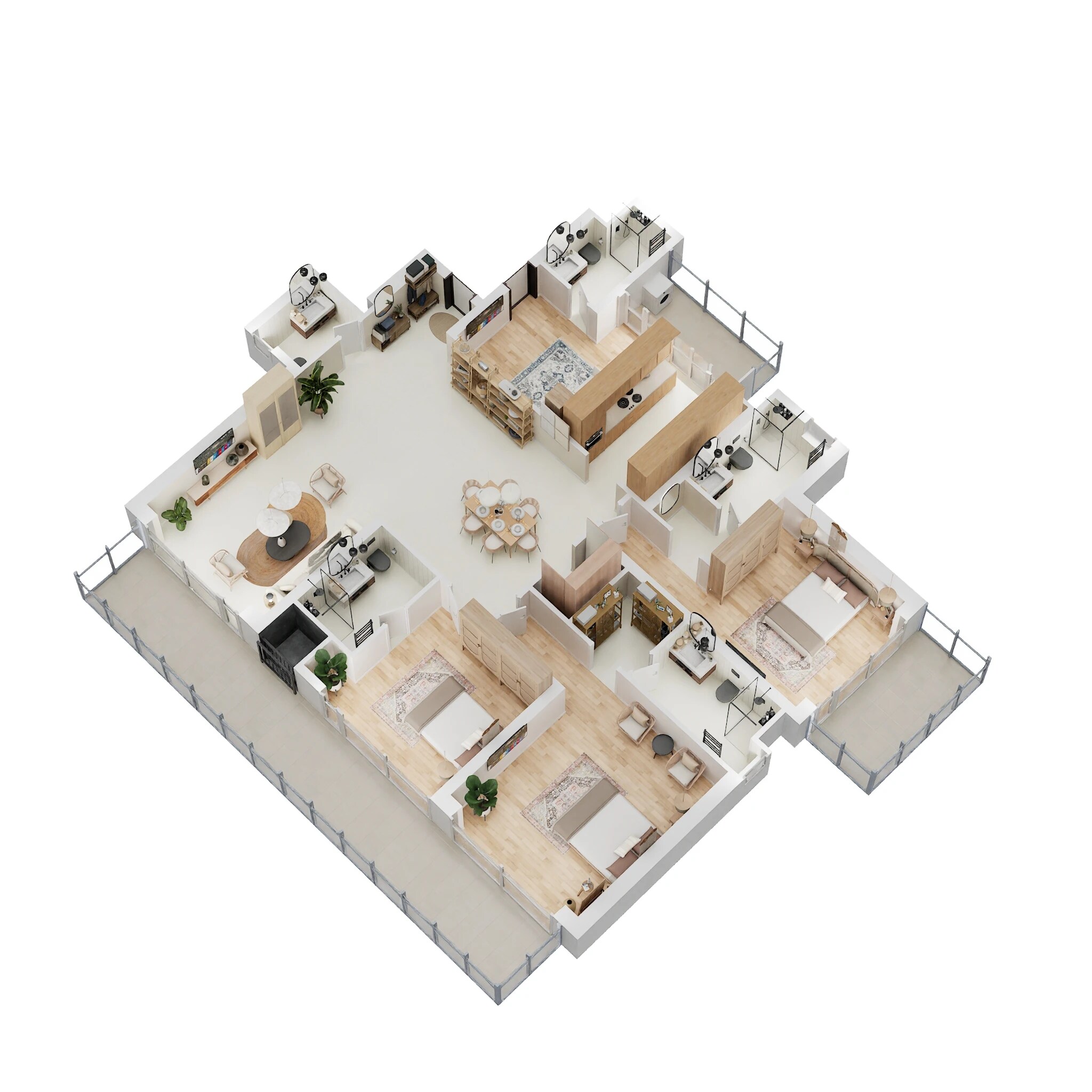 Floor plan of 4 BHK 2530 Sq. Ft. Apartment in SS Camasa, Gurgaon