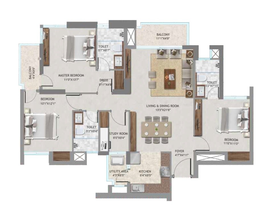  3 BHK Apartment at SS Cendana, Sector 83 – for Sale