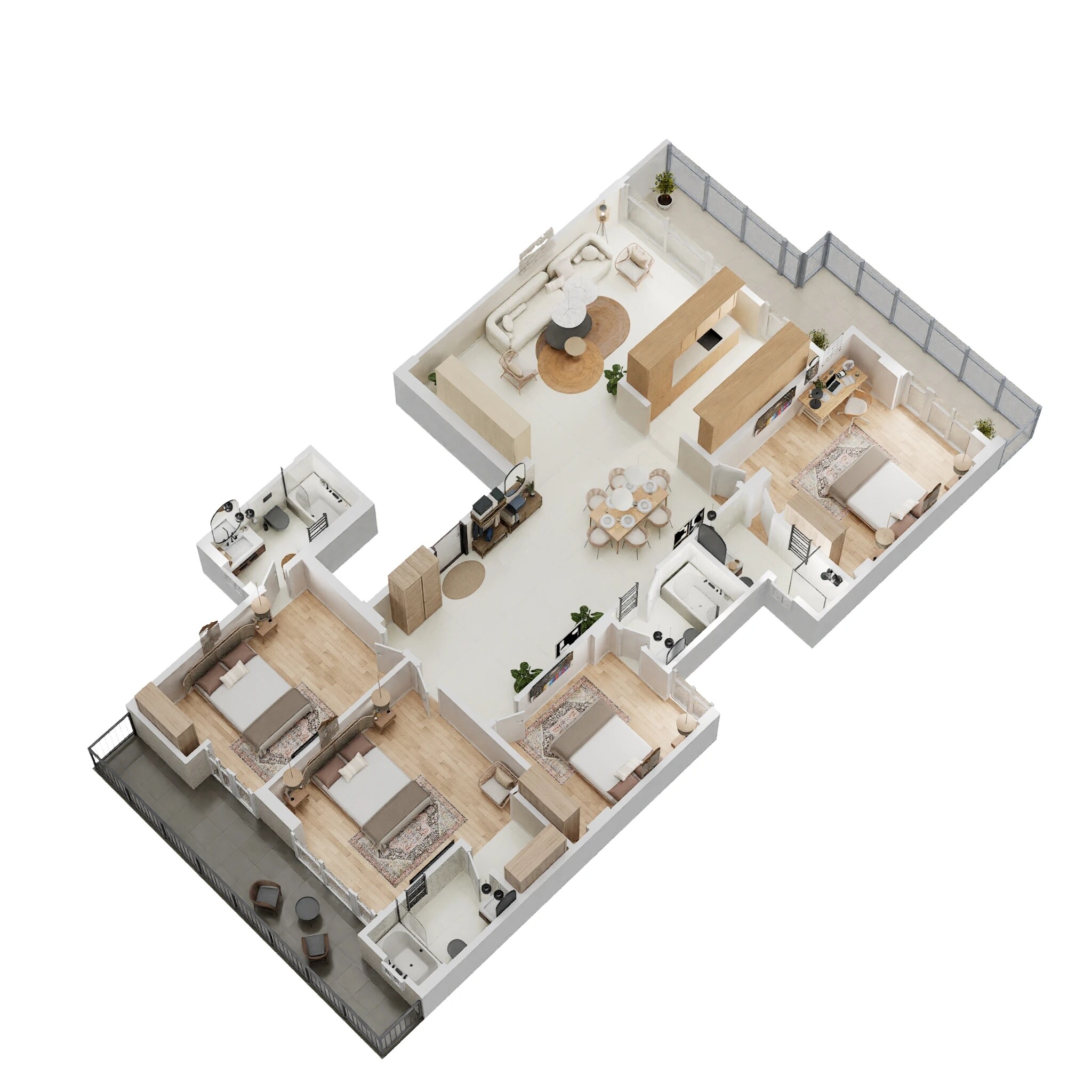 Floor plan of 4 BHK 2682 Sq. Ft. Ind Floor in SS Linden, Gurgaon