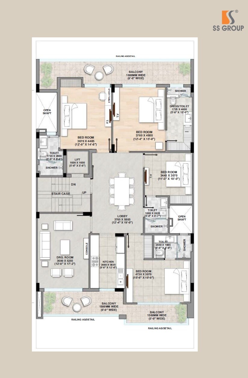 Other, ss-linden 4 Bedroom 2741 Sq.Ft. Apartment In Sector 84 Gurgaon 8789429