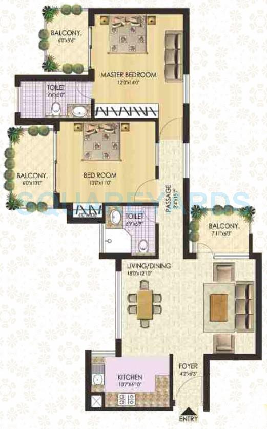 Other, ss-the-coralwood 2 Bedroom 1425 Sq.Ft. Apartment In Sector 84 Gurgaon 9236261