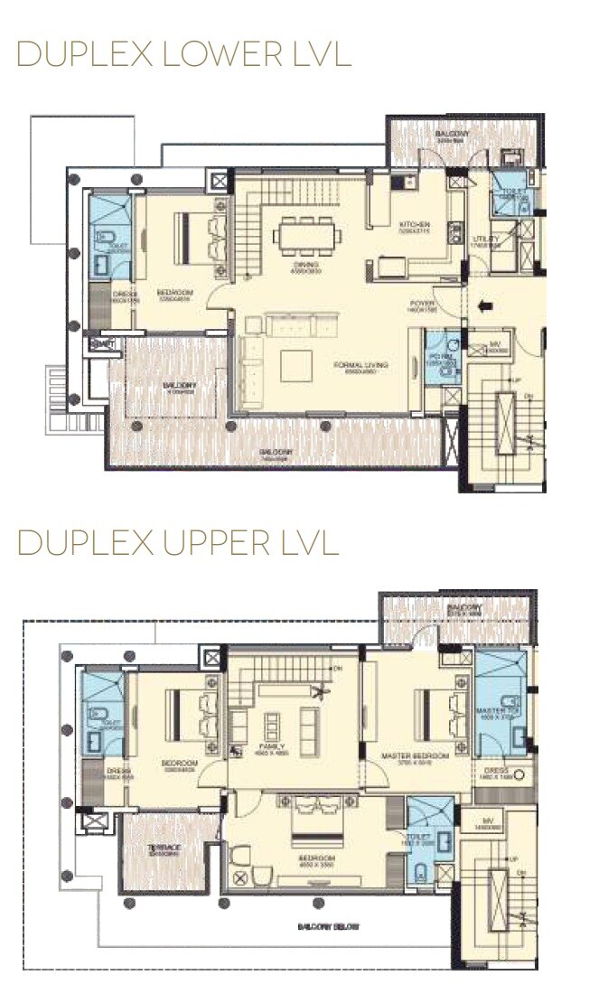 Floor plan of 4 BHK 3950 Sq. Ft. Apartment in SS The Leaf, Gurgaon