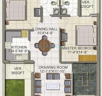 ss the lilac independent floor 2bhk 1100sqft 1