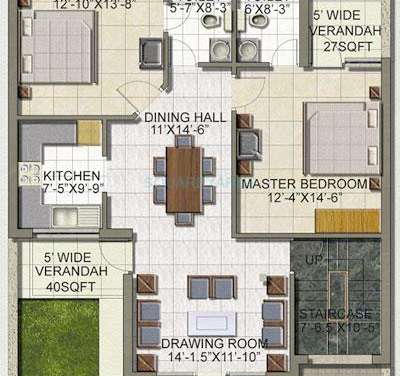 ss the lilac independent floor 2bhk 1150sqft 1