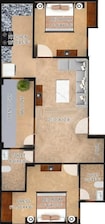 SSG Yash Apartment 3 2 BHK Layout